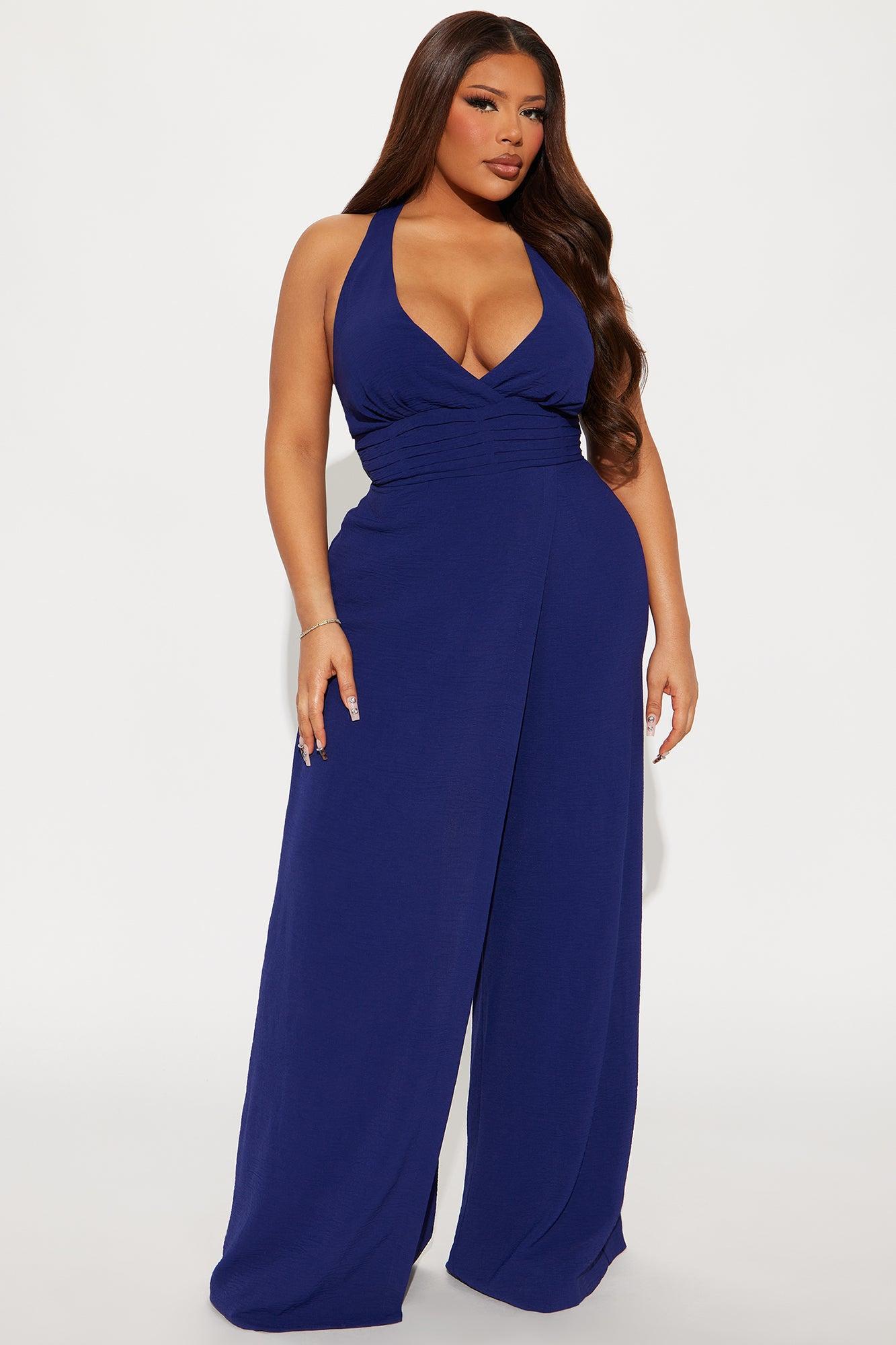 Light Up The Room  Jumpsuit - Navy Product Image