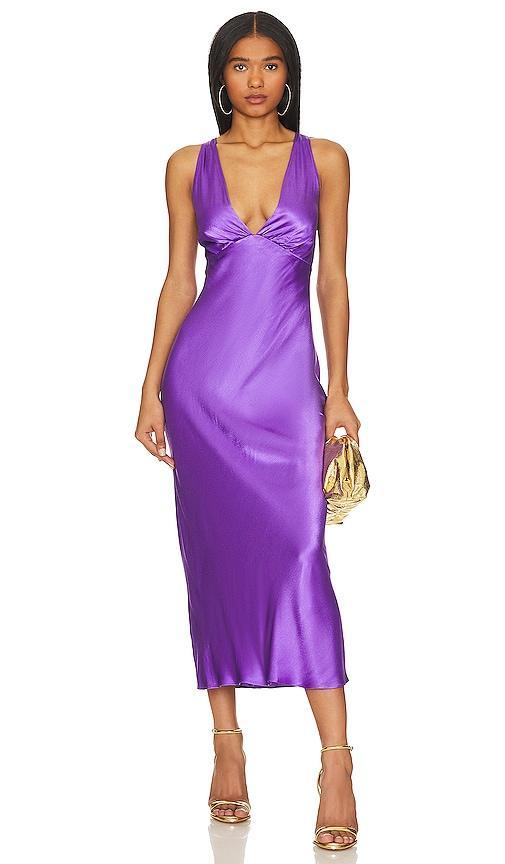 Lana Plunged Cross Back Midi Dress Shona Joy Product Image