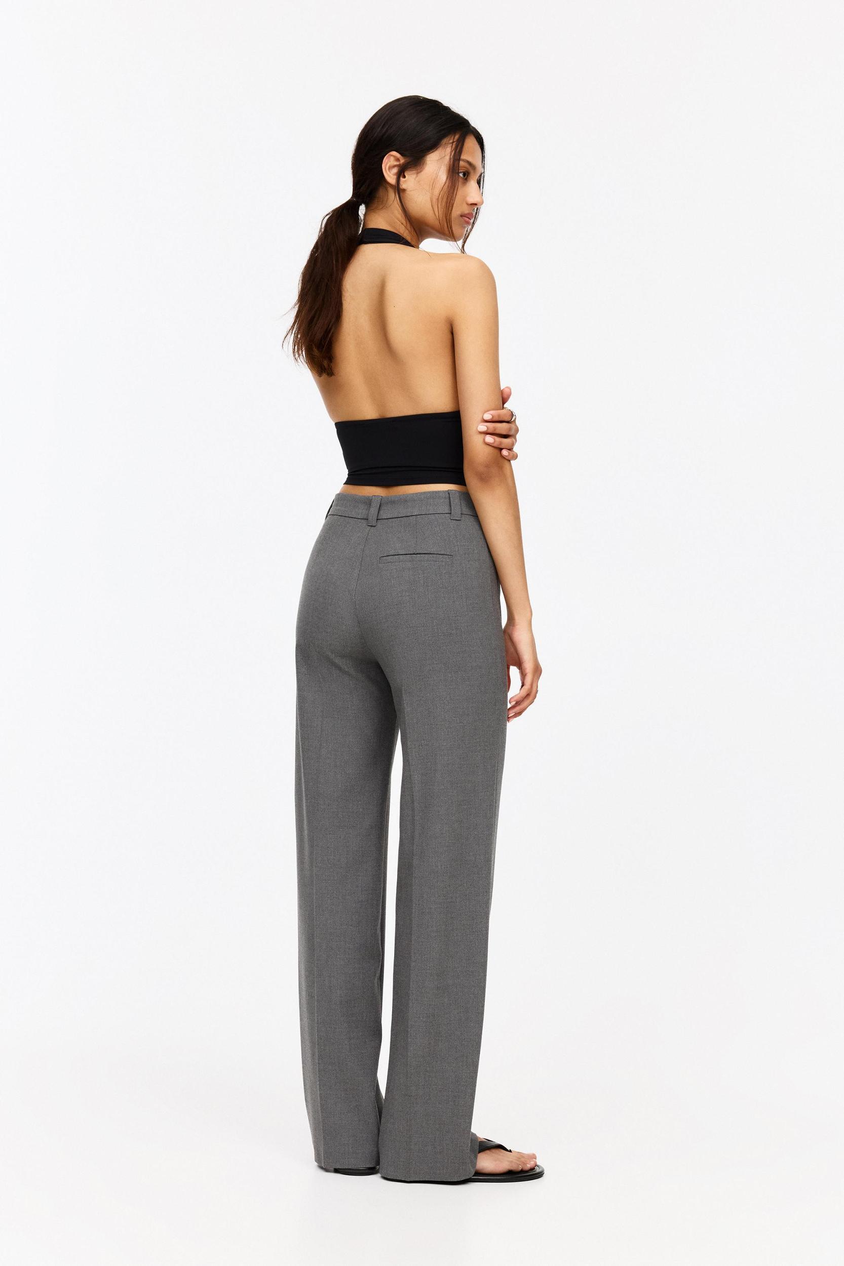 High-waist straight-leg smart pants Product Image
