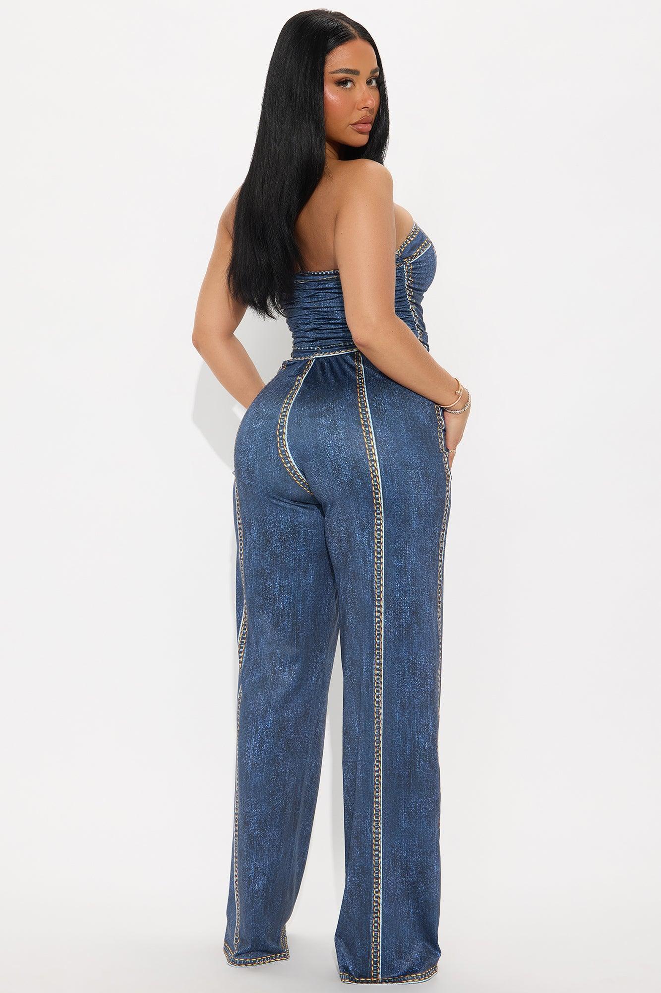 Carmela Strapless Jumpsuit - Navy Product Image