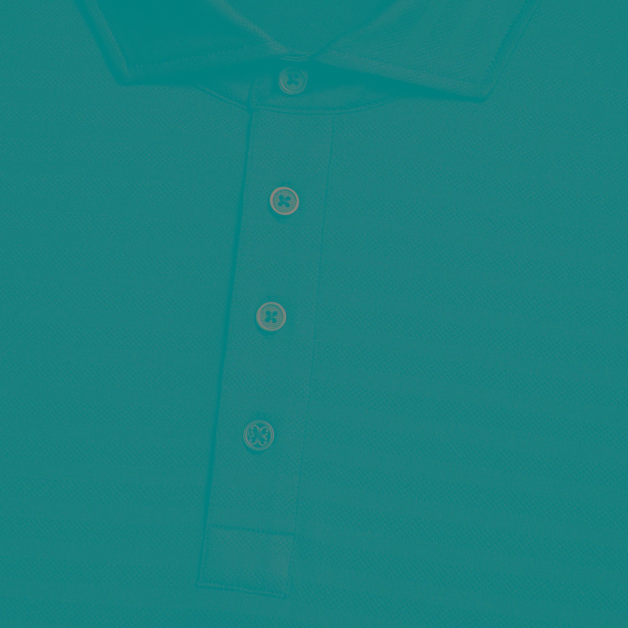 PERFORATED STRIPE TECH JERSEY MODERN SPREAD COLLAR POLO Product Image