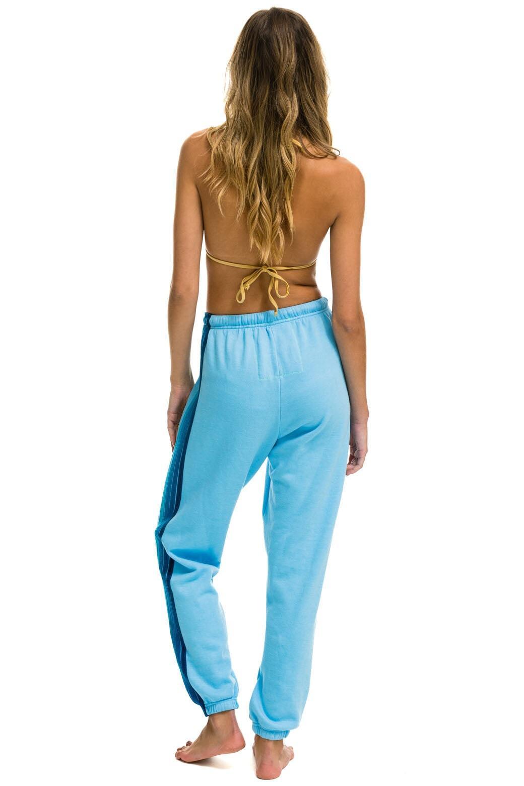 5 STRIPE SWEATPANTS - SKY // BLUE Female Product Image