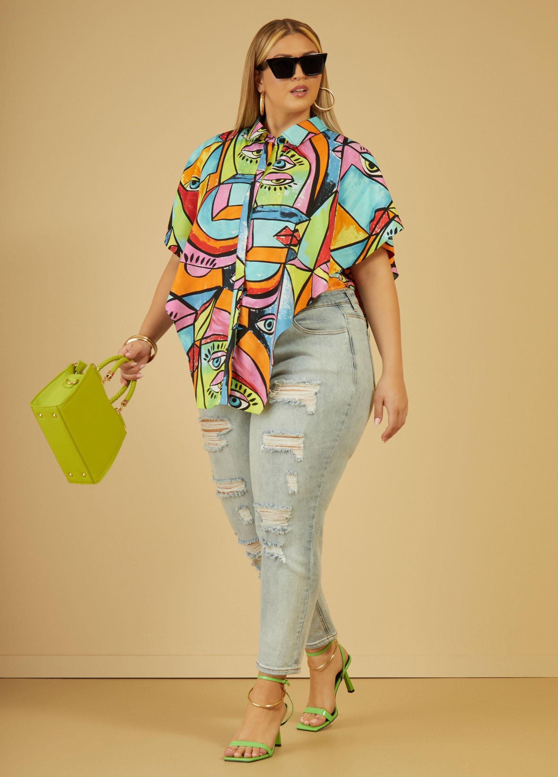 Layered Eye Print Shirt Product Image