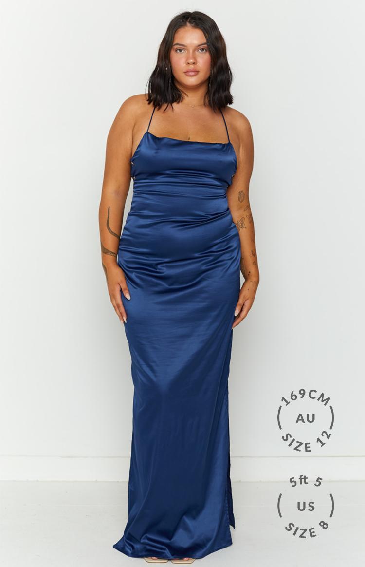 Manhattan Slip Formal Dress Navy Product Image