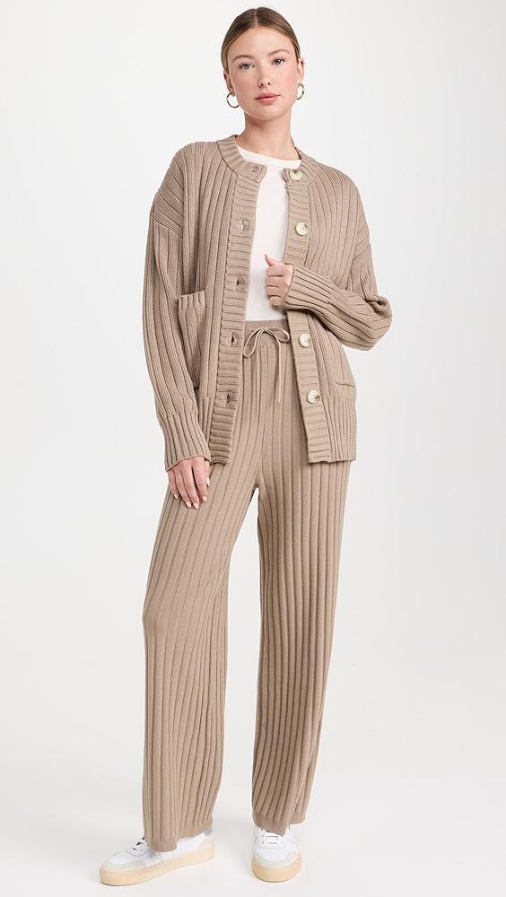 Varley Simeon Wide Rib Knit Trousers | Shopbop Product Image