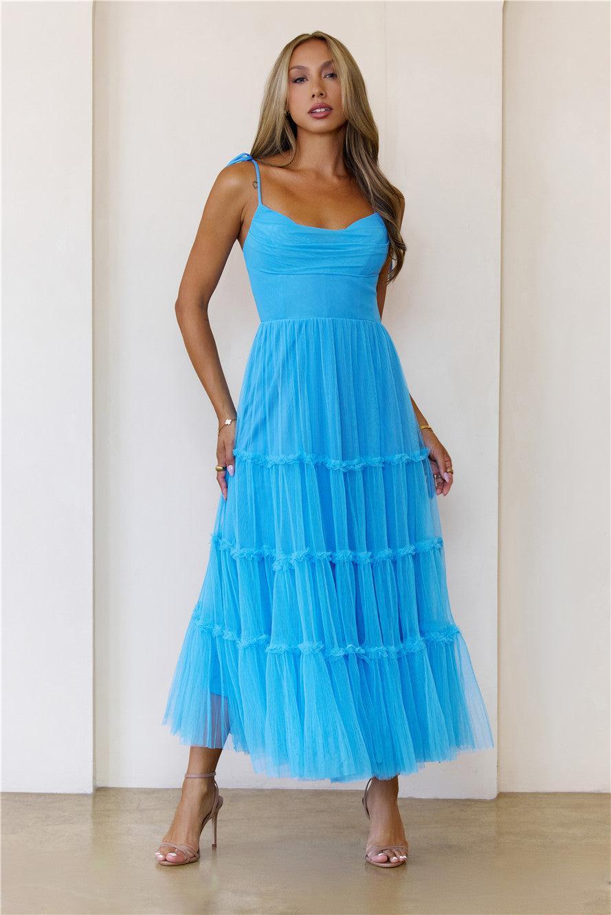 Never Declined Maxi Dress Blue Product Image