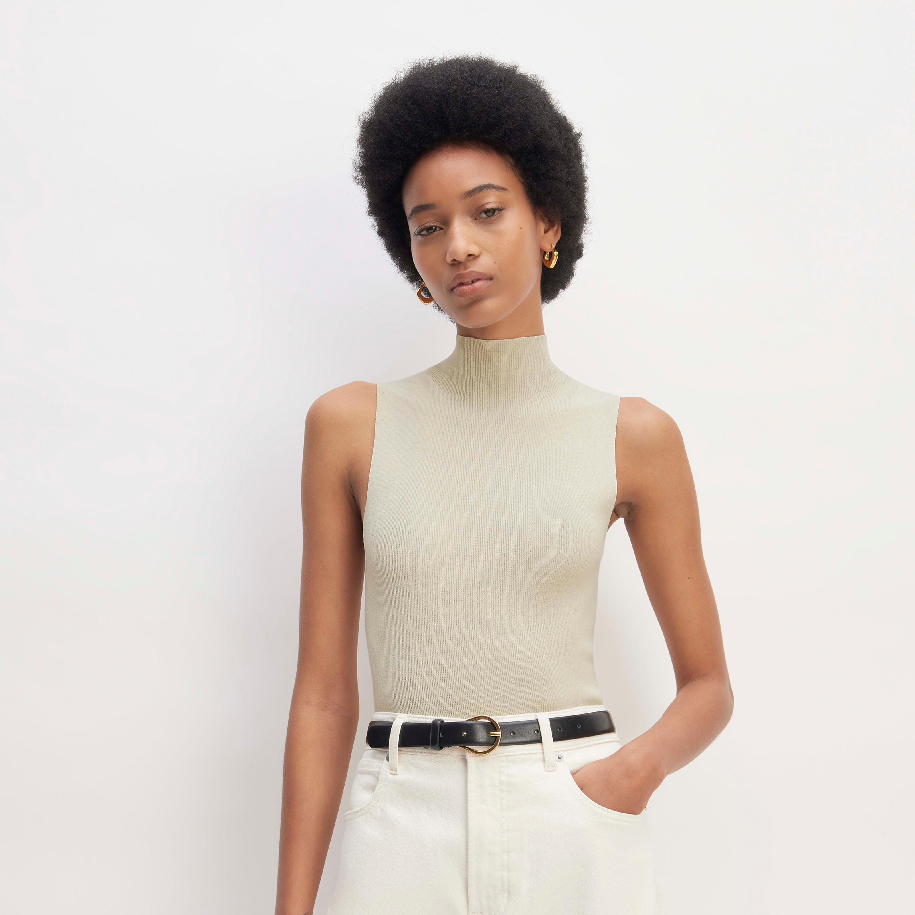 The Viscose Mock Neck Top Product Image