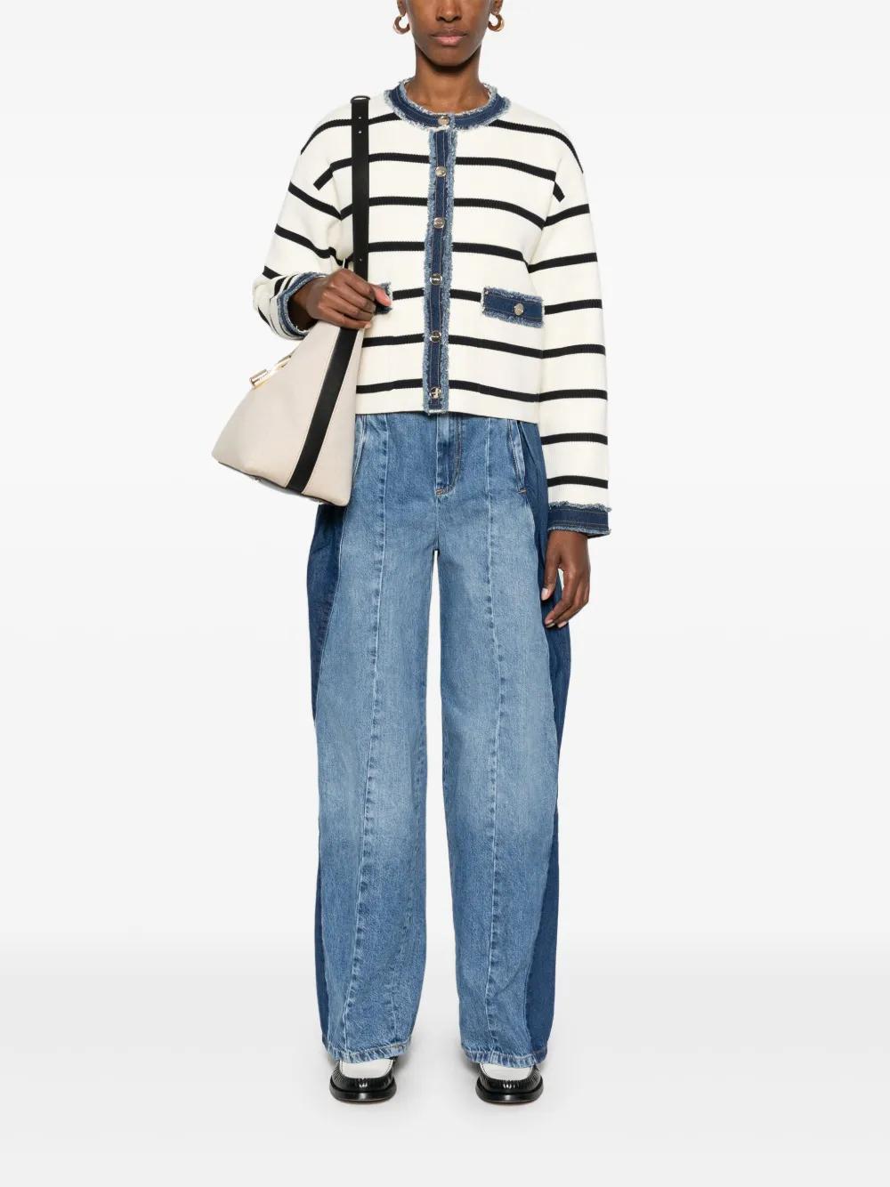 contrasting-panels jeans Product Image