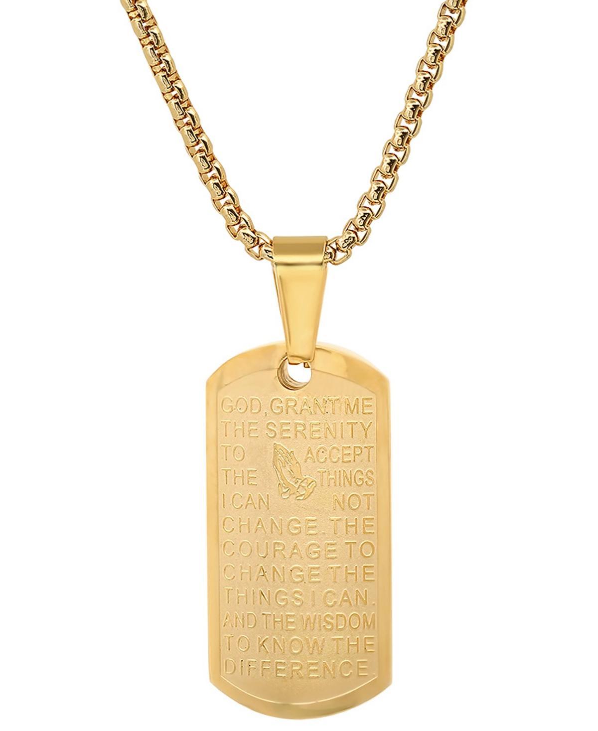 Steeltime Mens Serenity Prayer 24 Pendant Necklace Product Image