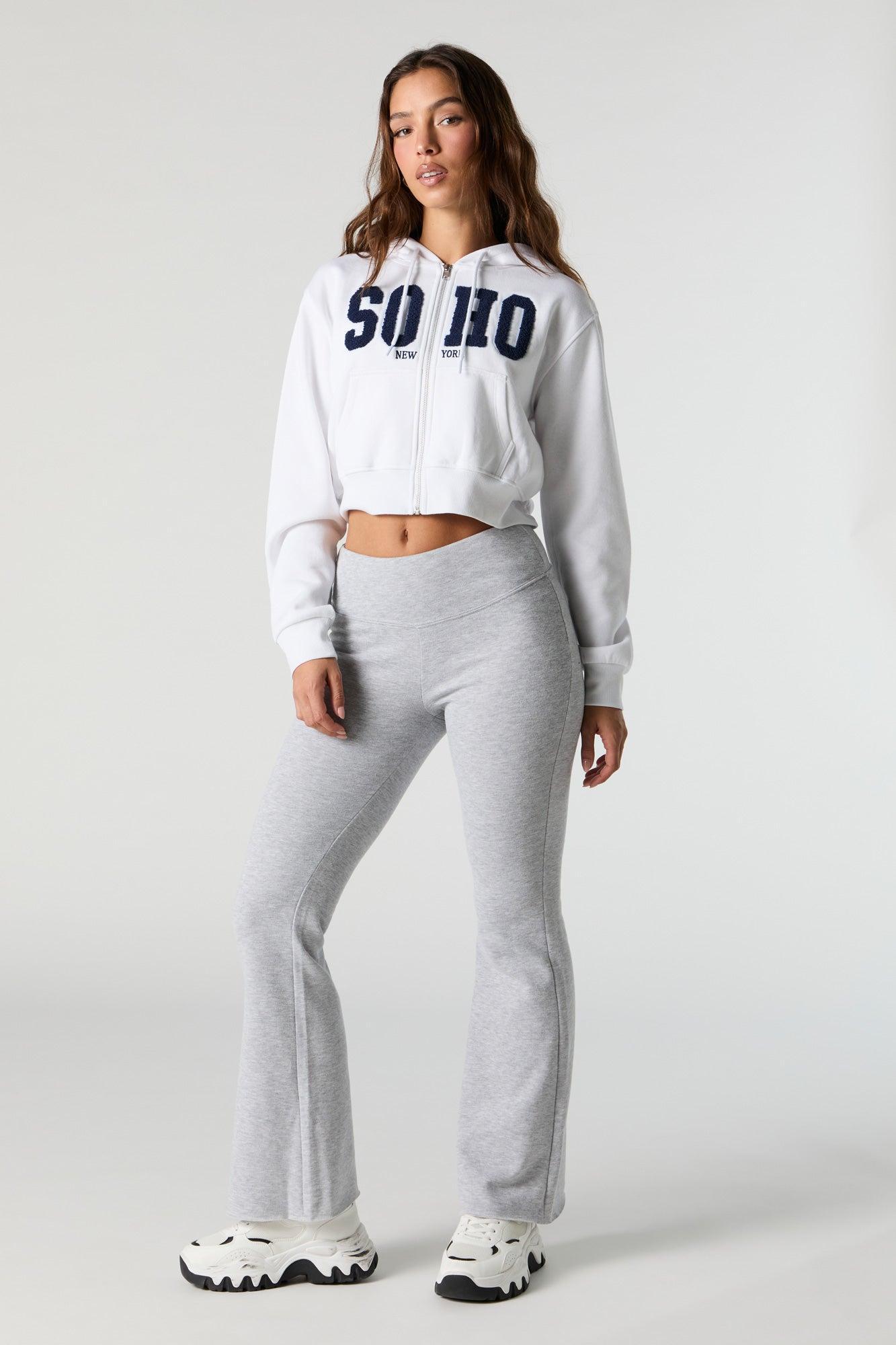 Destination Embroidered Zip-Up Cropped Hoodie Female Product Image