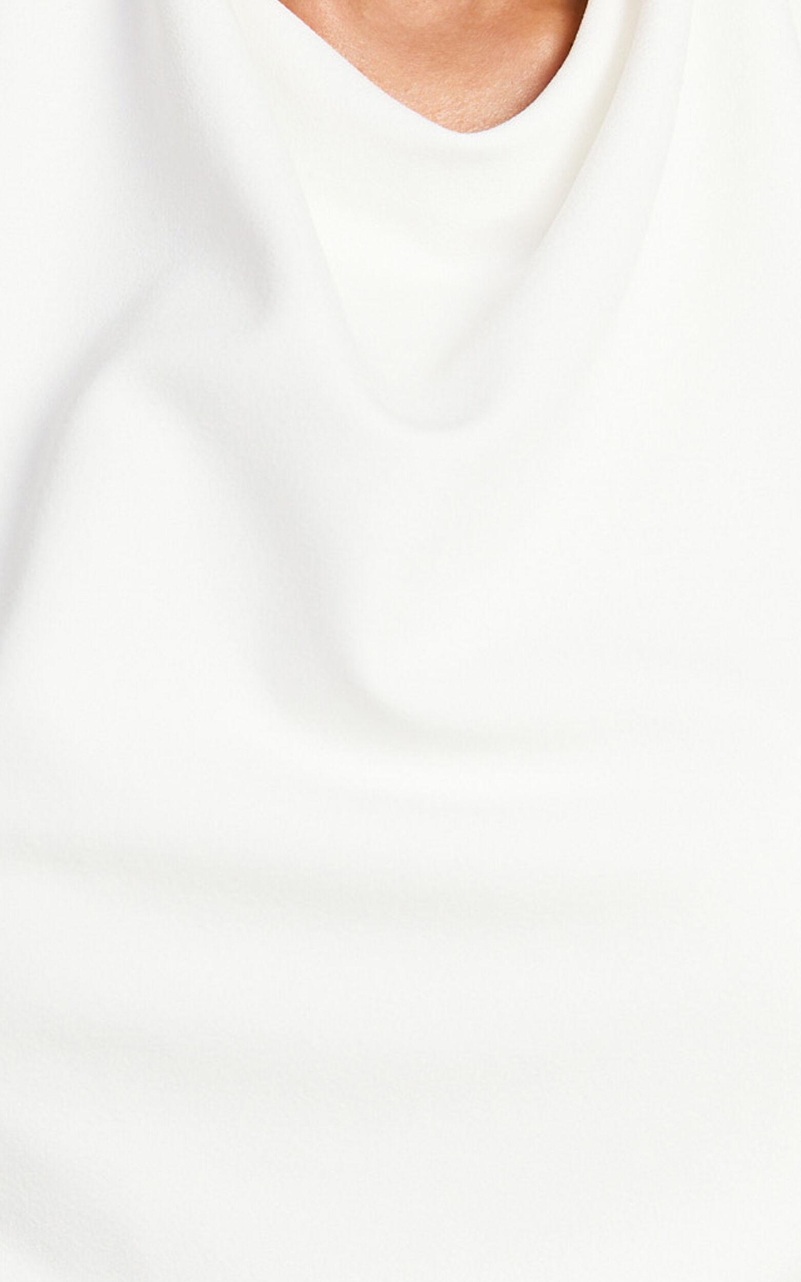 Evaline Mini Dress - Halter Cowl Neck Low Back Dress in Ivory Product Image