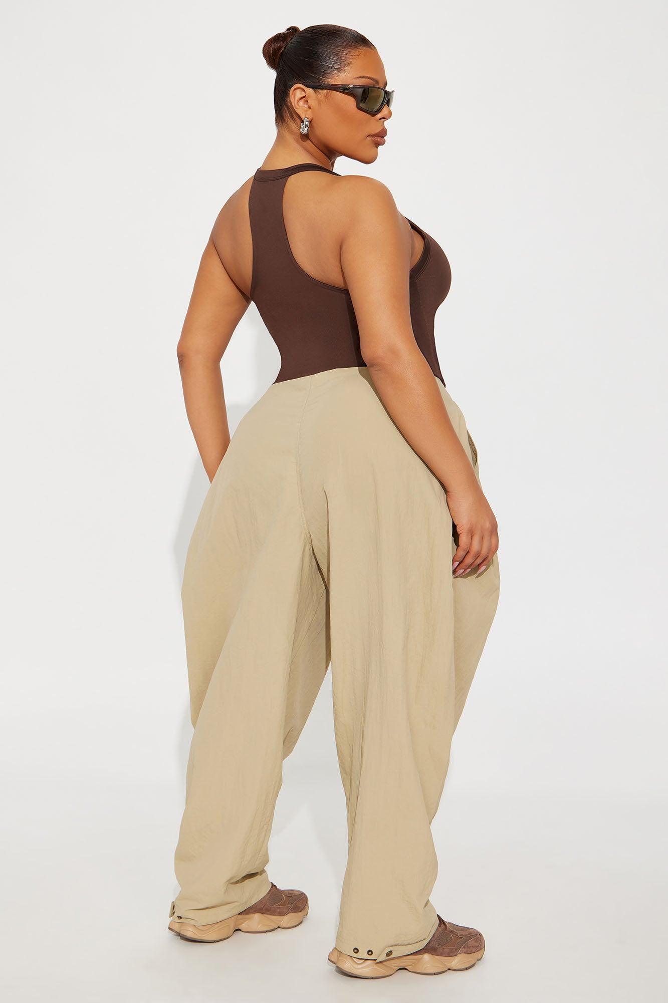 Contour Double Lined V-Neck Tank Top - Chocolate Product Image