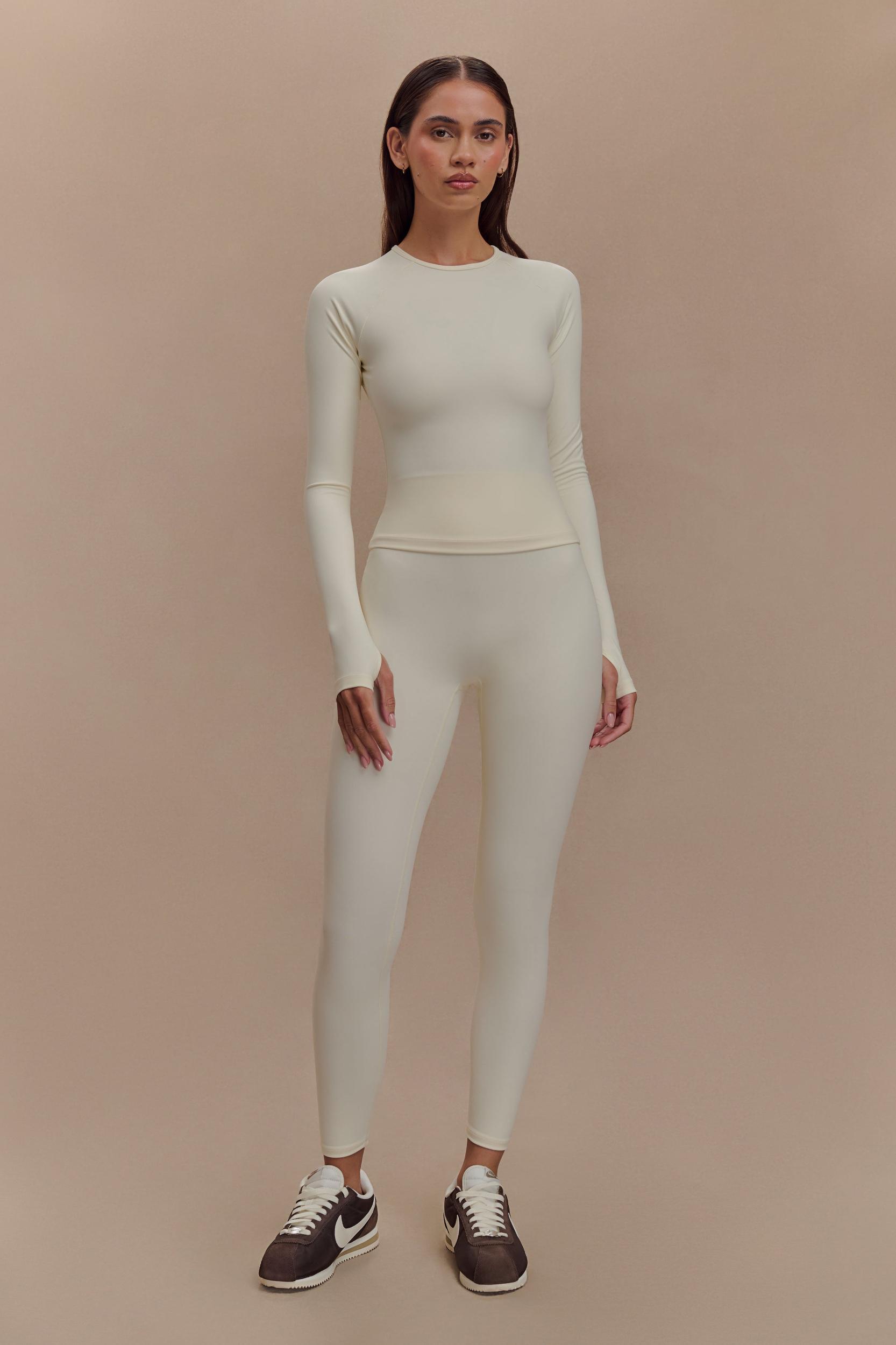 Eliana Long Sleeve Active Top - Ivory Product Image