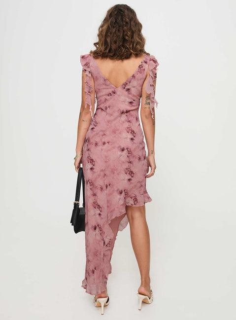 Vestige Midi Dress Pink Product Image