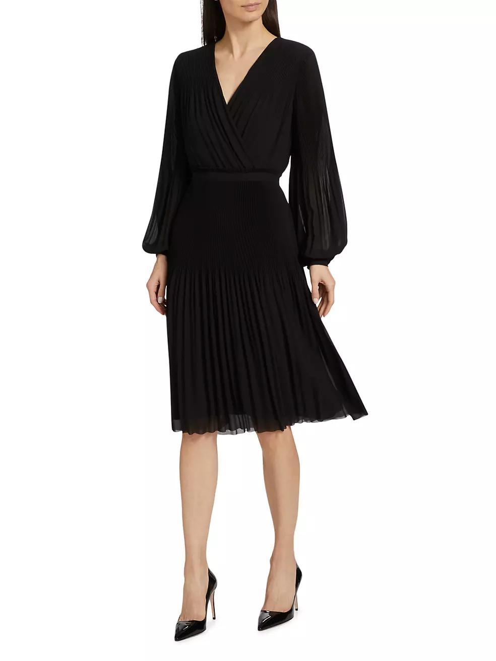 The Aniya Pleated Midi-Dress Product Image