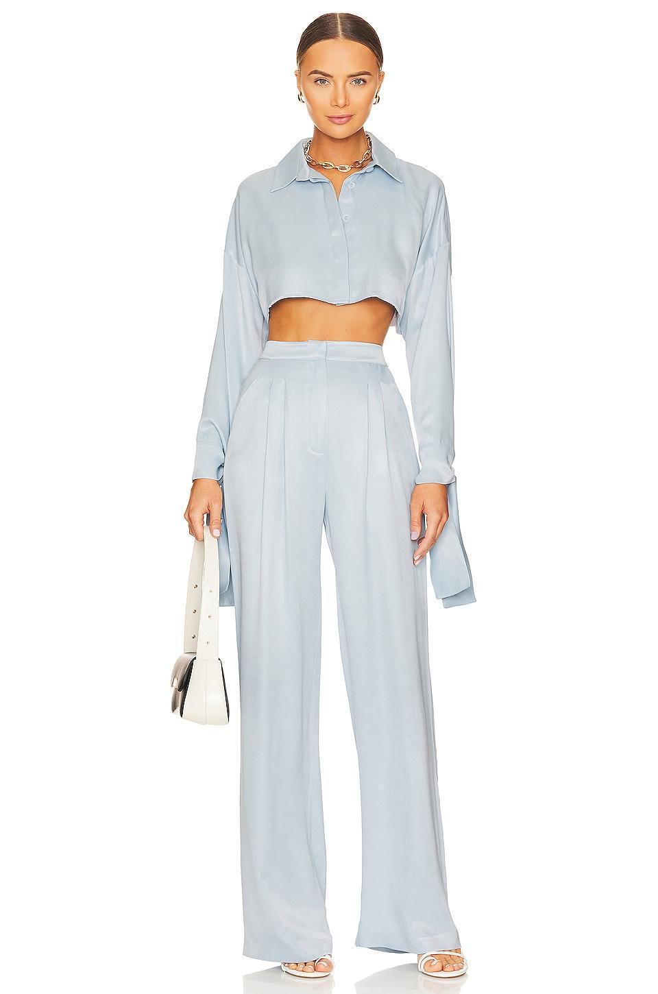 x REVOLVE Tie Detail Crop Shirt SELMACILEK Product Image
