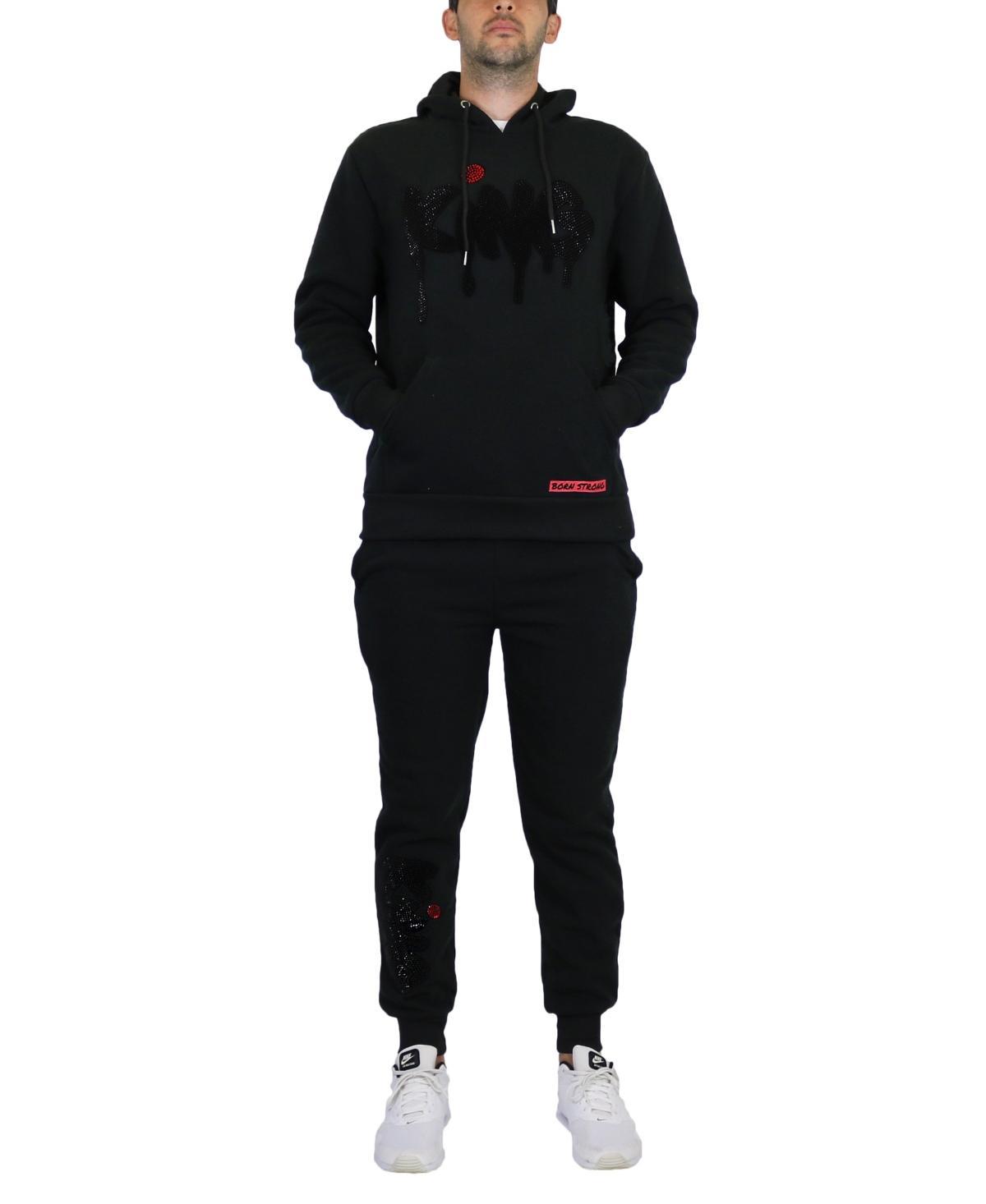 Galaxy By Harvic Mens Fleece-Lined Pullover Hoodie and Jogger Sweatpants, 2 Piece Set Product Image