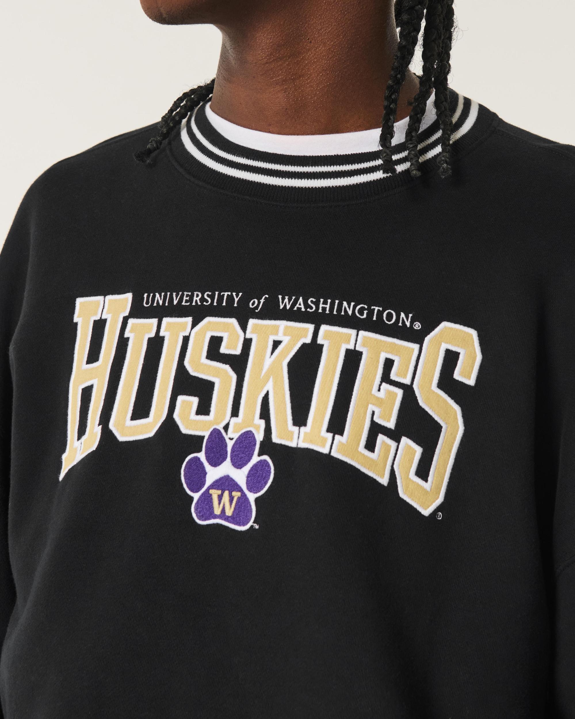 Boxy Indiana University Hoosiers Graphic Crew Sweatshirt Product Image