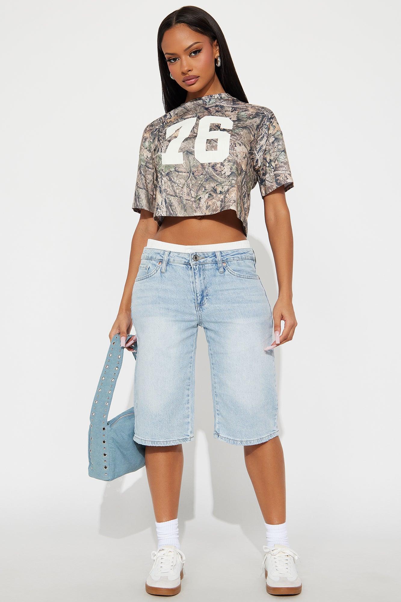 76 Camo Cropped Tee - Camouflage Product Image