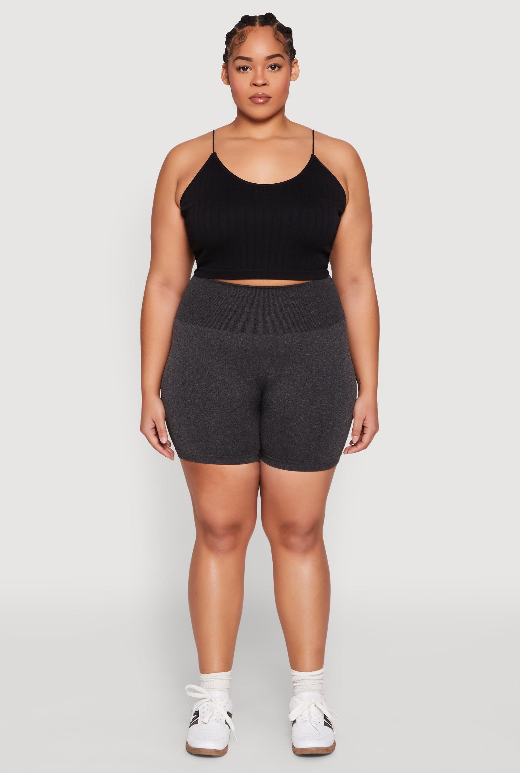 Womens Plus Size Seamless Biker Shorts Product Image