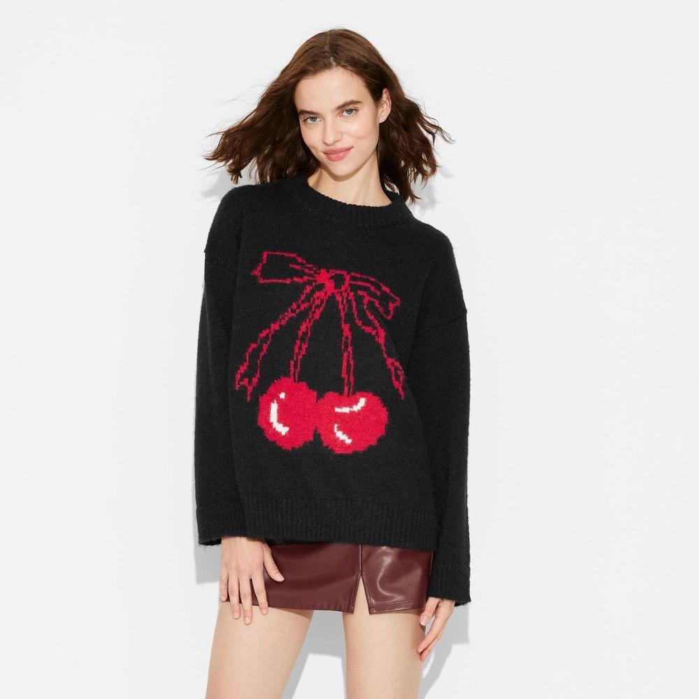 Women's Oversized Crewneck Pullover Holiday Sweater - Wild Fable™ Product Image
