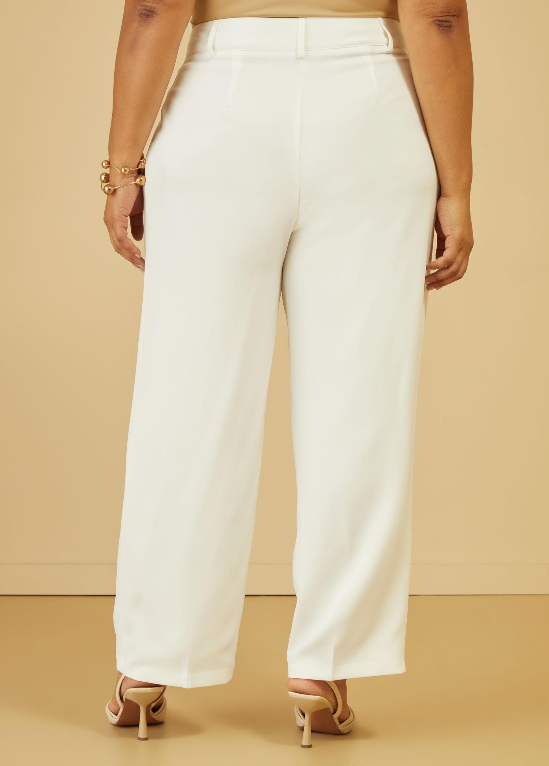 Pleated Straight Leg Pants Product Image