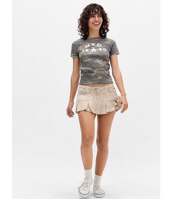 BDG Urban Outfitters NYC 1990 Appliqued Camouflage Printed Short Sleeve T-Shirt Product Image