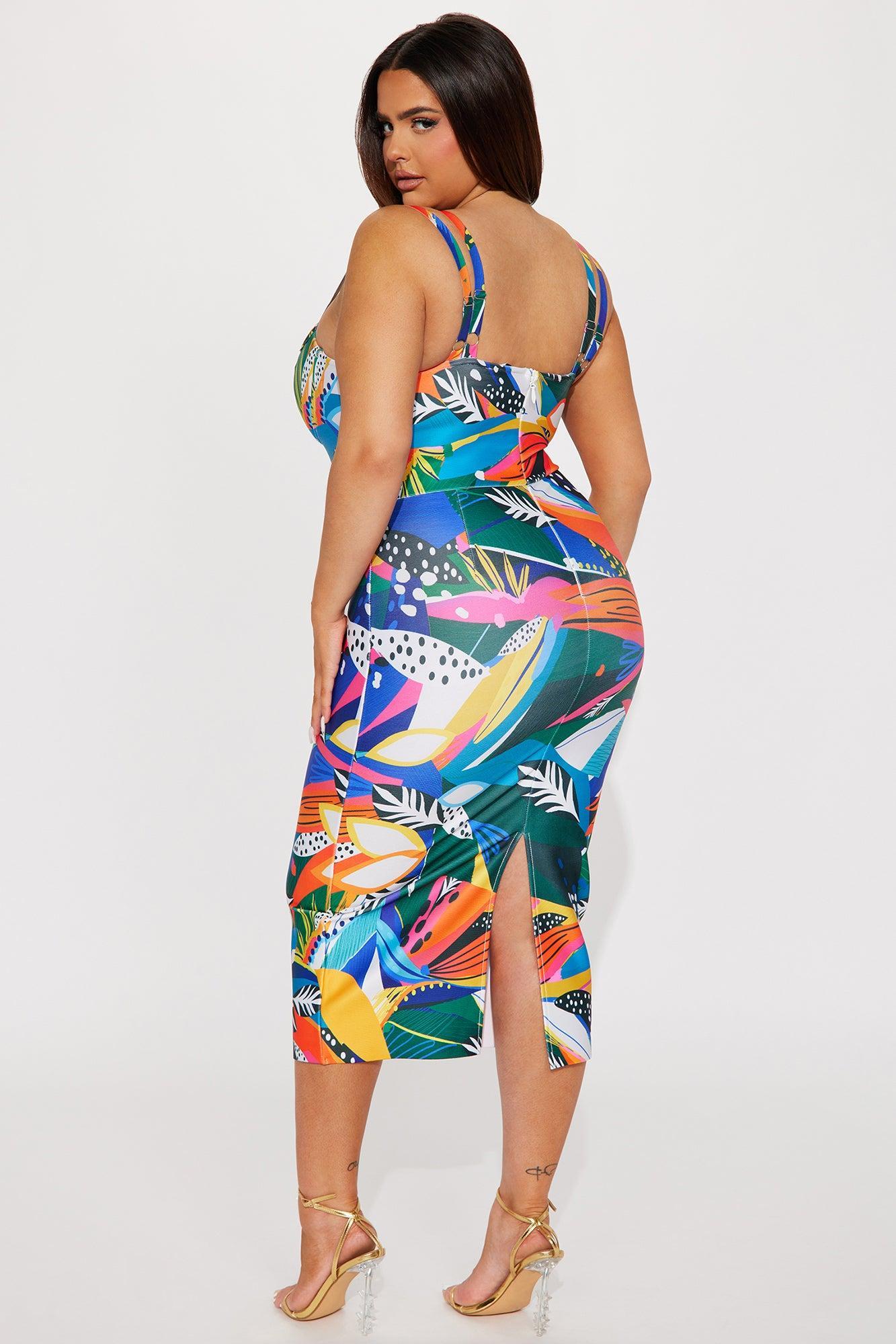 Adrianna Bandage Midi Dress - Multi Color Product Image