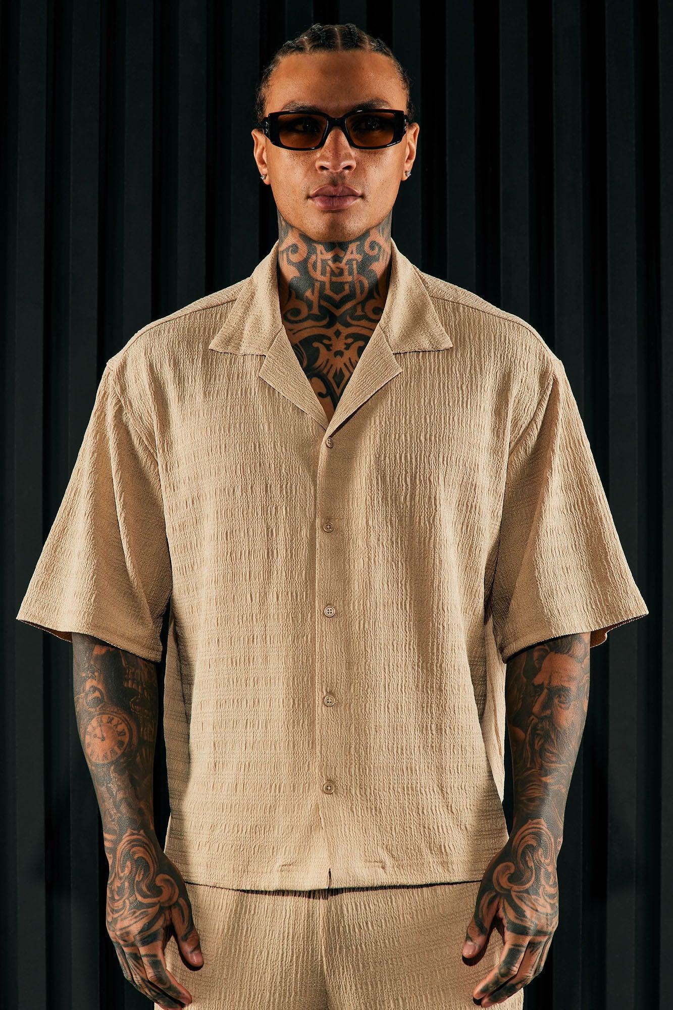Boca Button Up Shirt - Tan Product Image