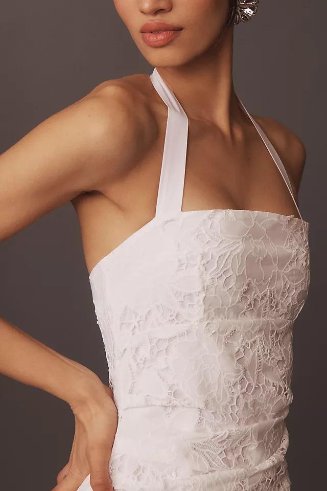 Delfi Collective Galina Halter Lace Eyelet Midi Dress Product Image