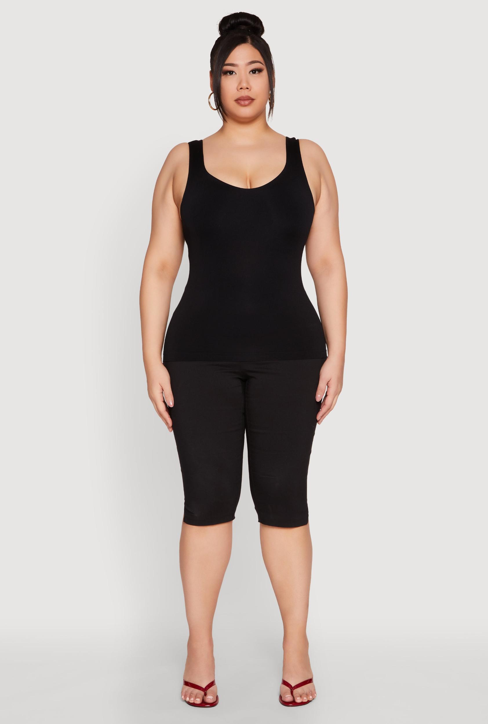 Womens Plus Size Seamless Shelf Bra Tank Top Product Image