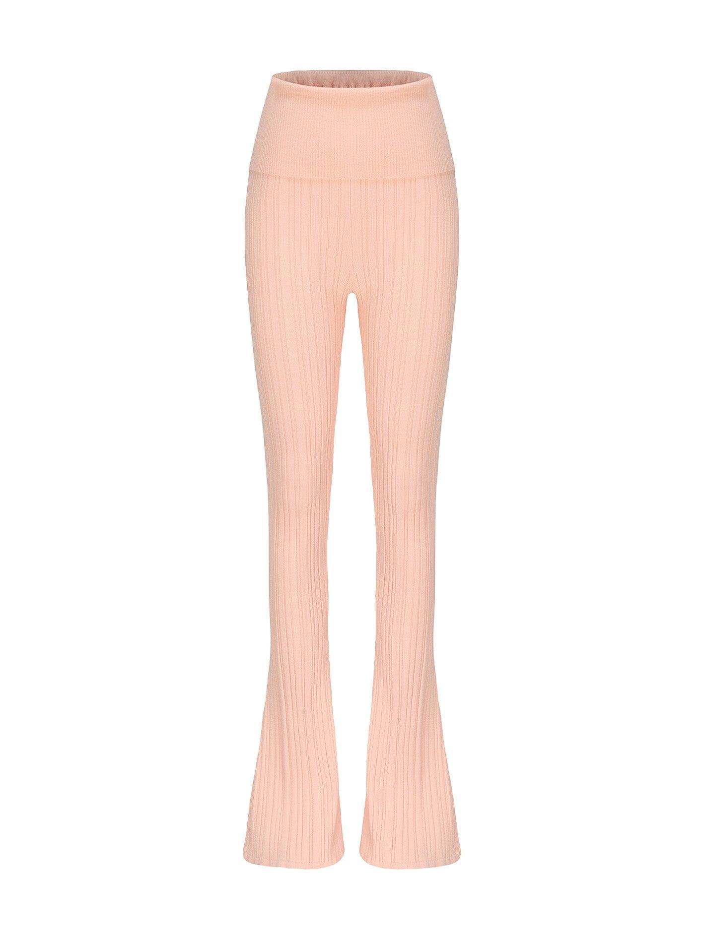 Janelle Knit Pants (Peach) Product Image