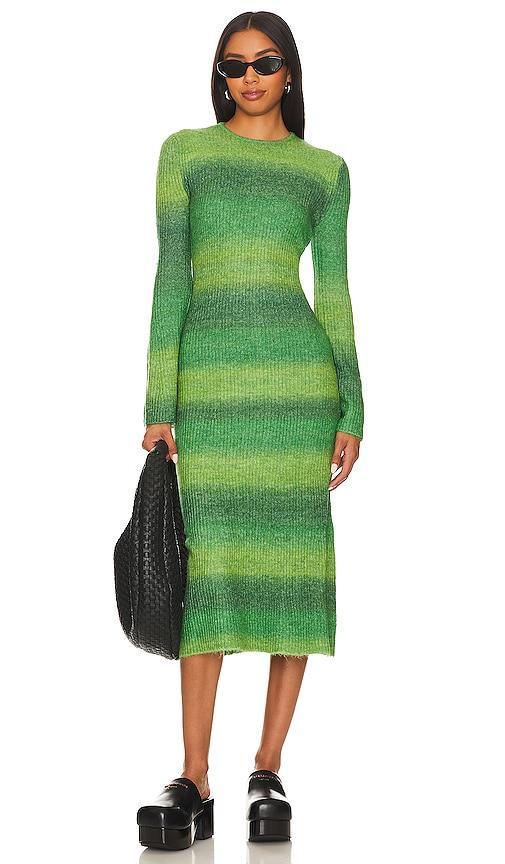 Axon Stripe Long-Sleeve Midi Sweater Dress Product Image