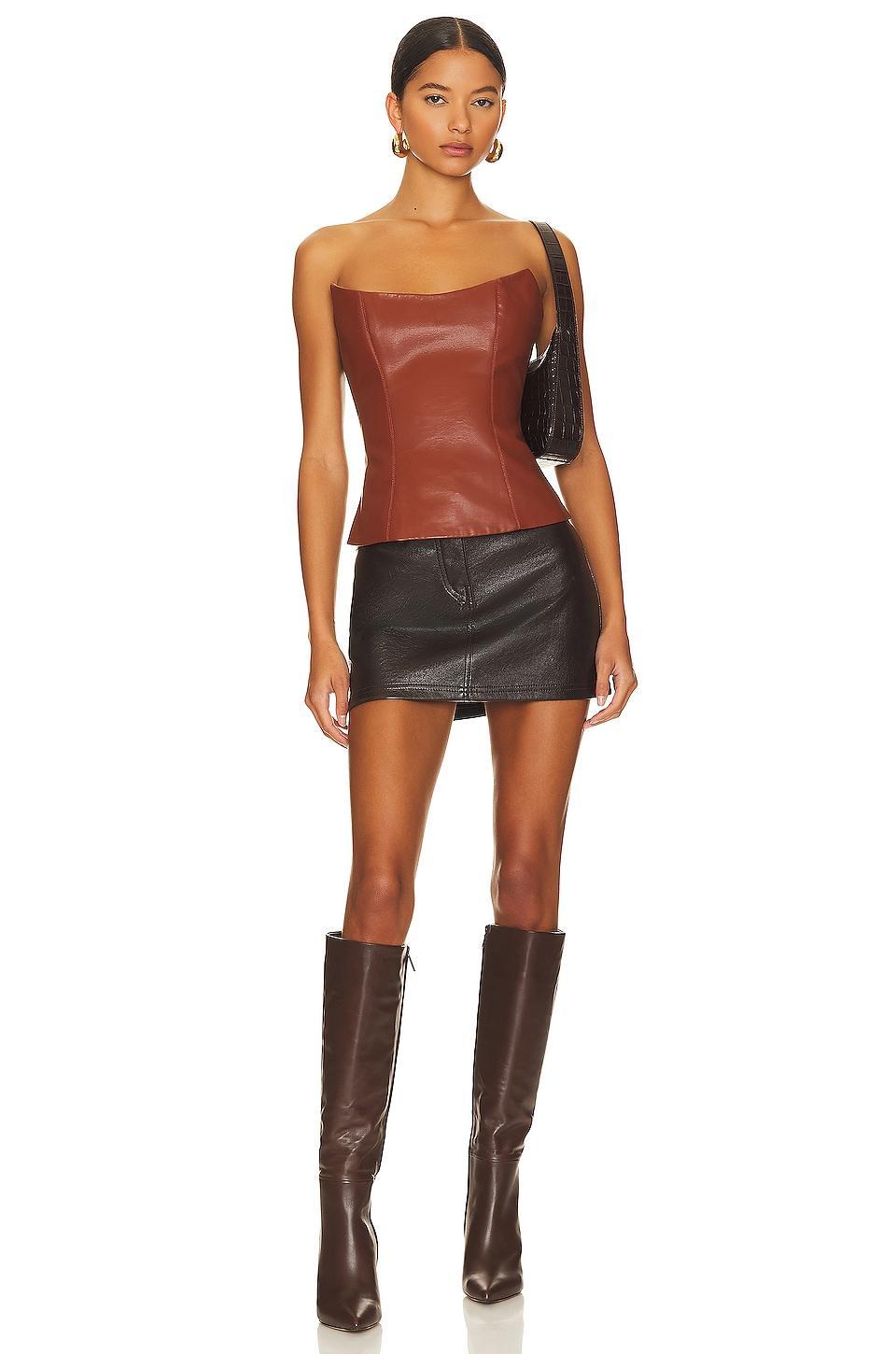 Leather Corset Top Rozie Corsets Product Image