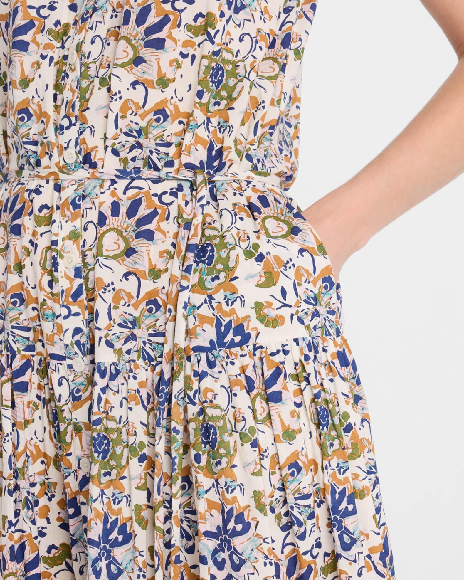Mazza Tiered Organic Cotton Voile Maxi Dress Product Image