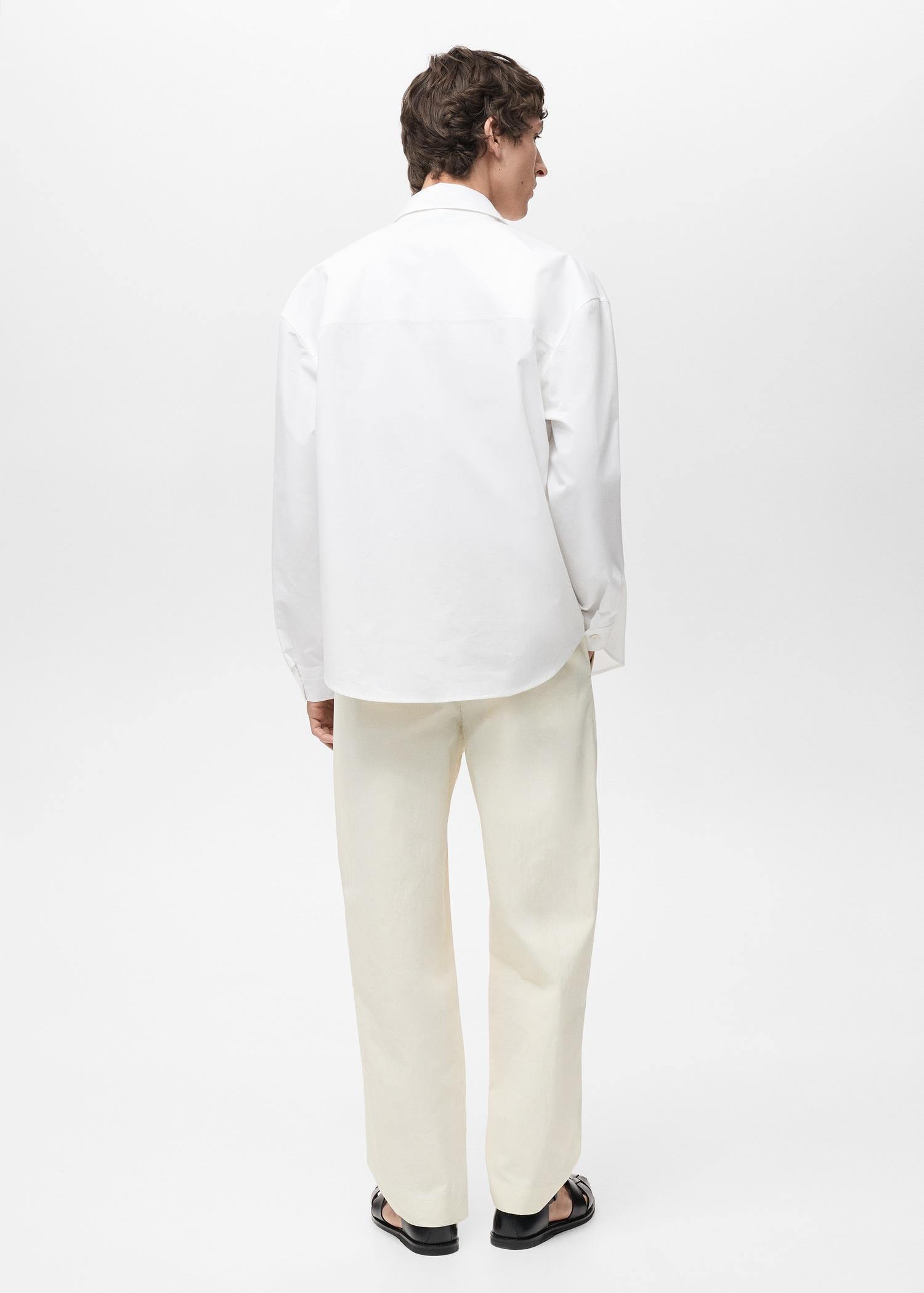 100% cotton relaxed-fit shirt - Men | MANGO USA Product Image