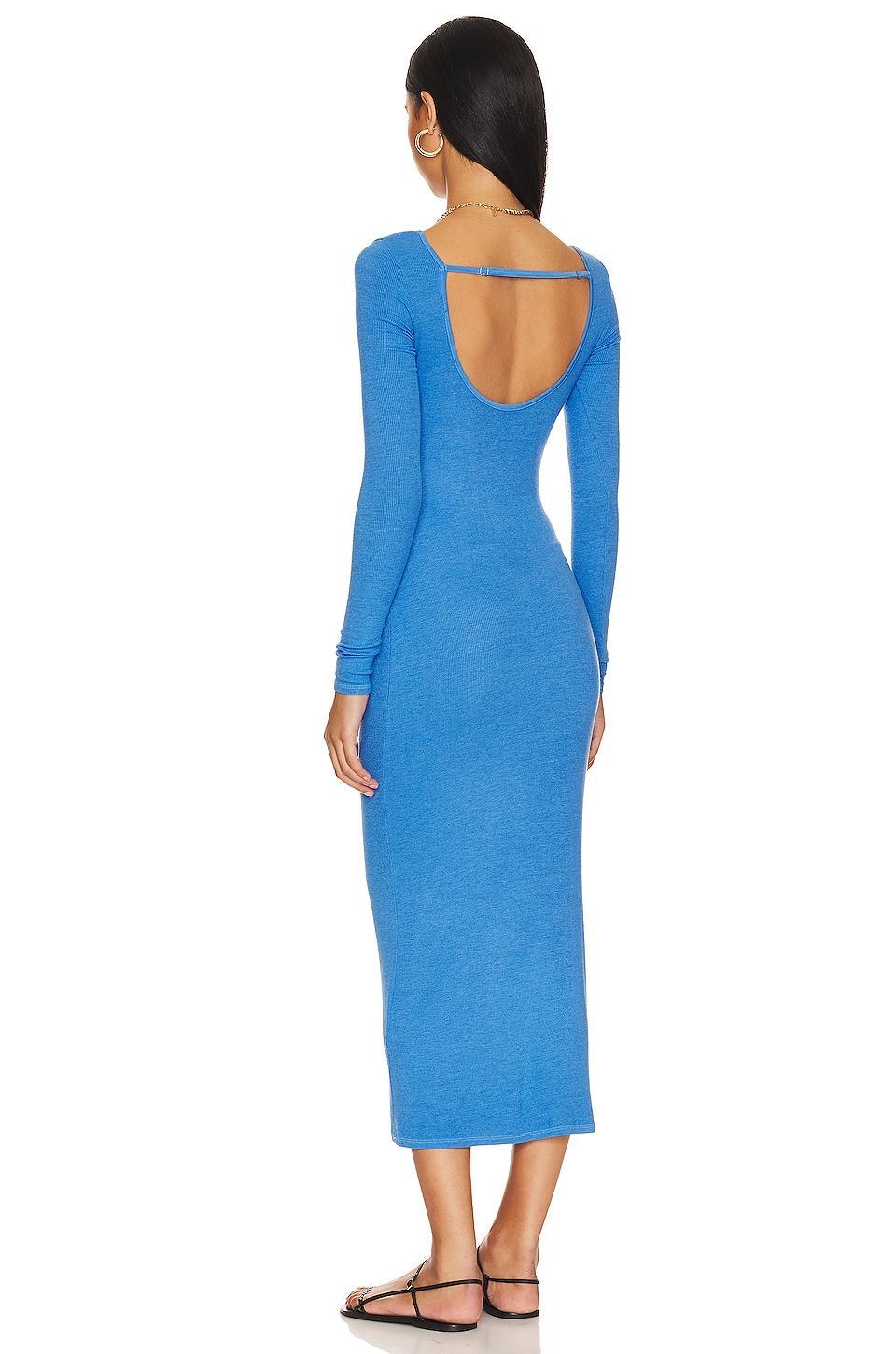 Knit Long Sleeve Scoopback Dress Enza Costa Product Image