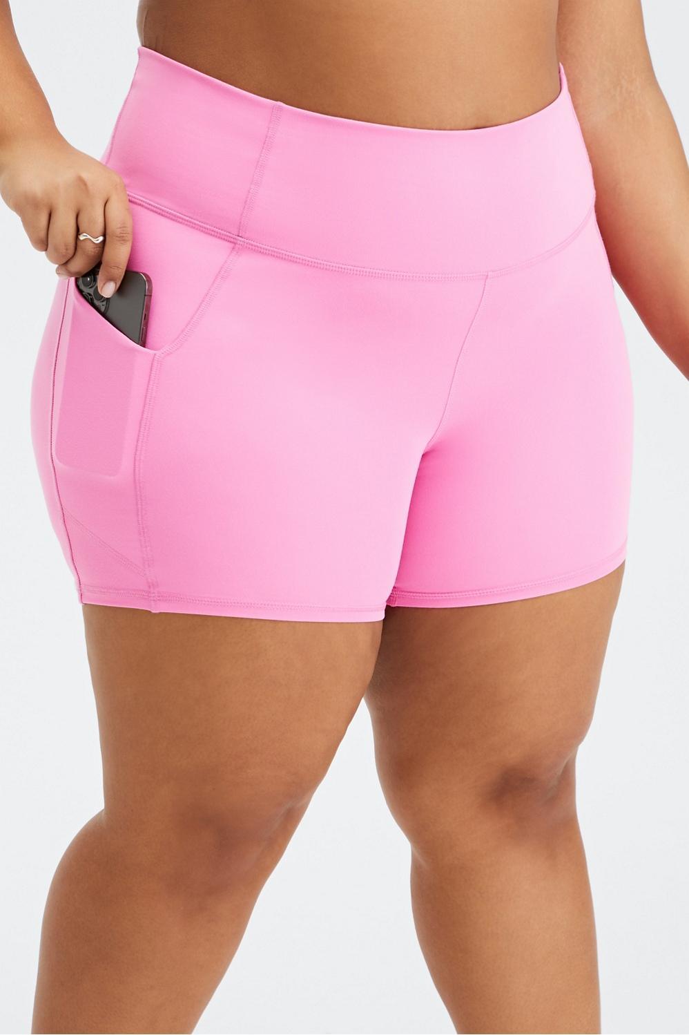 Fabletics Oasis High-Waisted 6 Short Womens pink plus Size 1X Product Image
