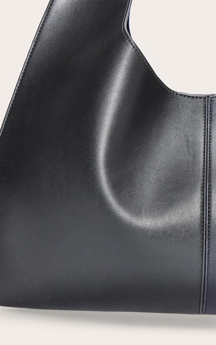 Black Pu Circle Handle Shoulder Bag Product Image