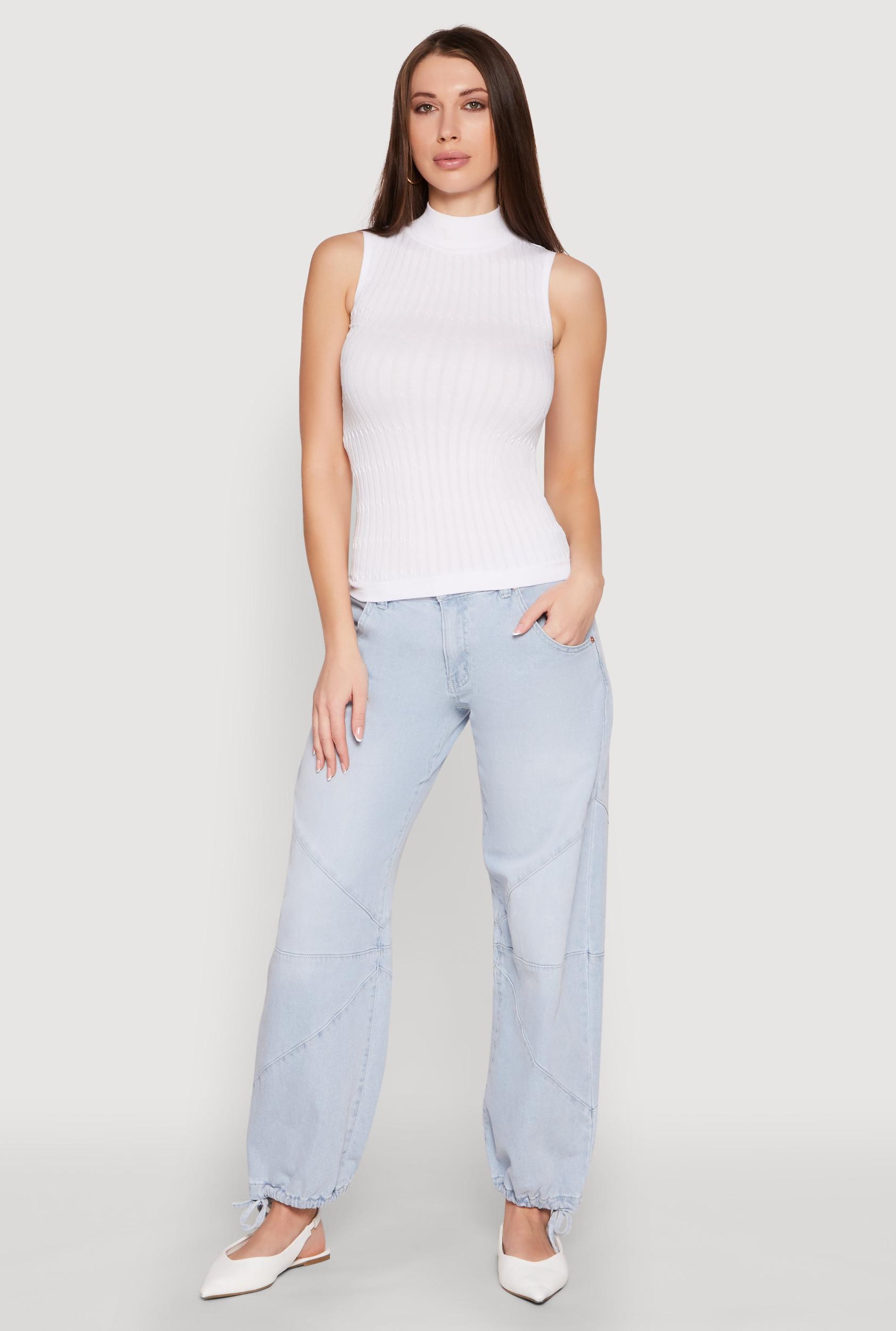 Womens Seamless Mock Neck Tank Top Product Image