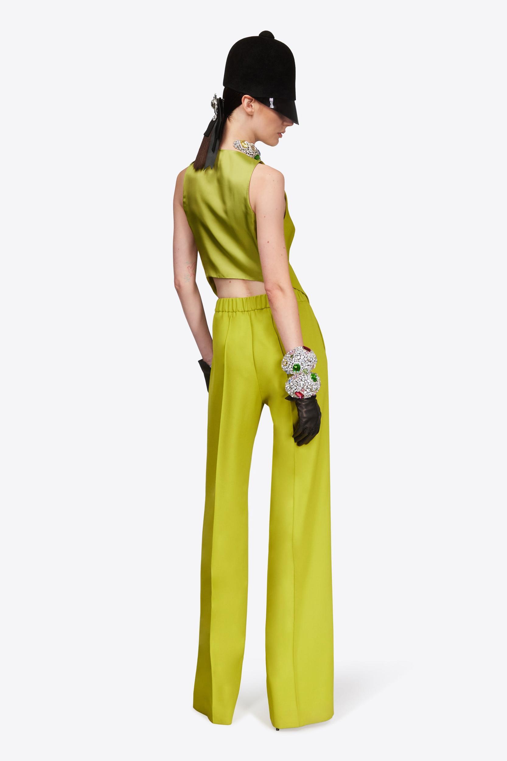 Crystal Embellished Bow Wide Leg Trouser Product Image