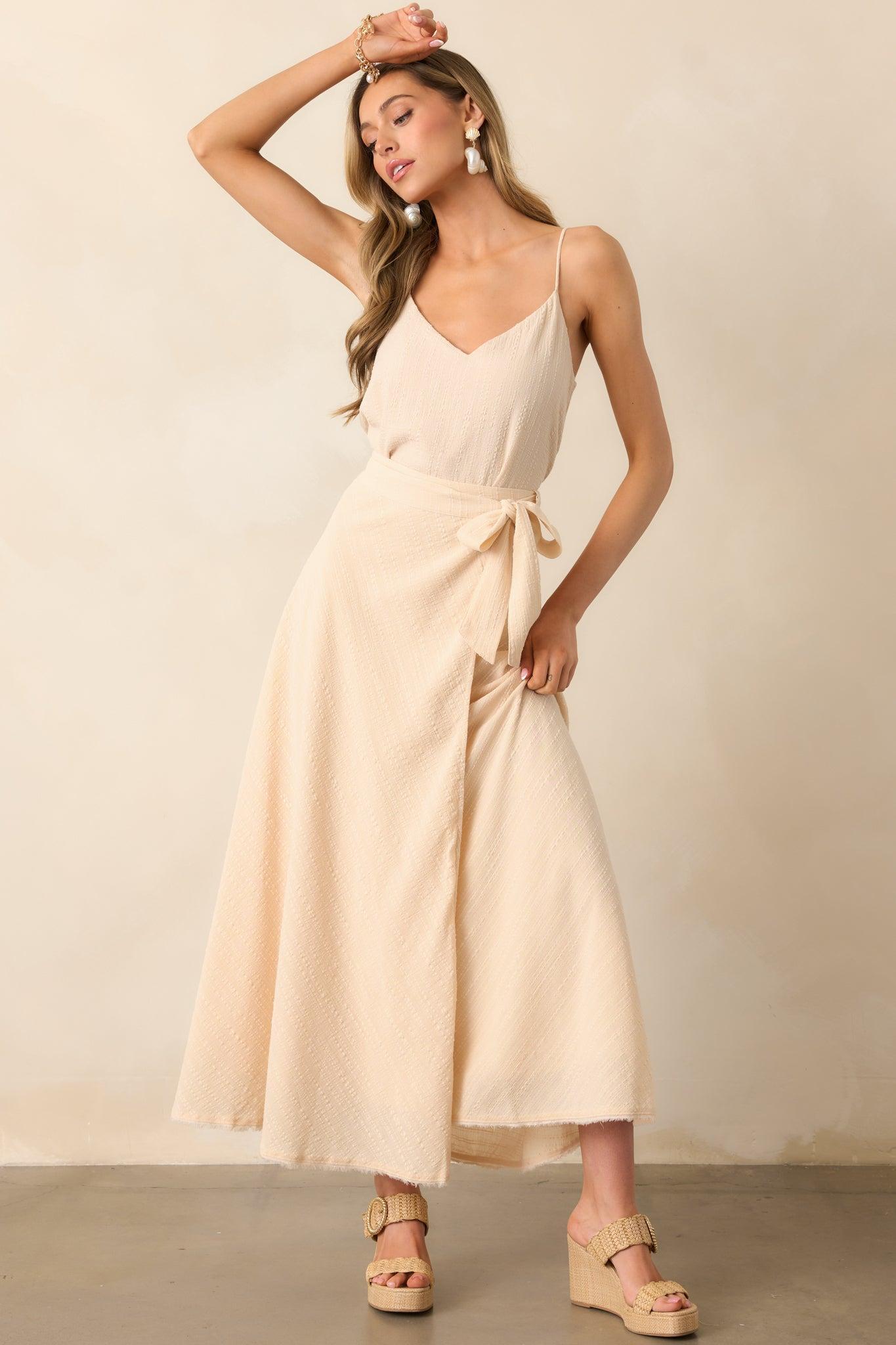 Z Supply Beige Salerno Wrap Midi Skirt Product Image