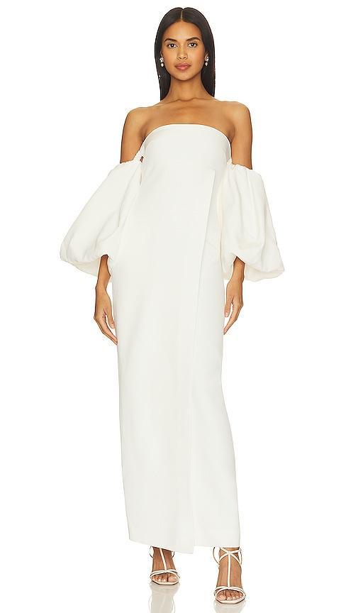 Puff Sleeve Column Maxi Dress Shona Joy Product Image