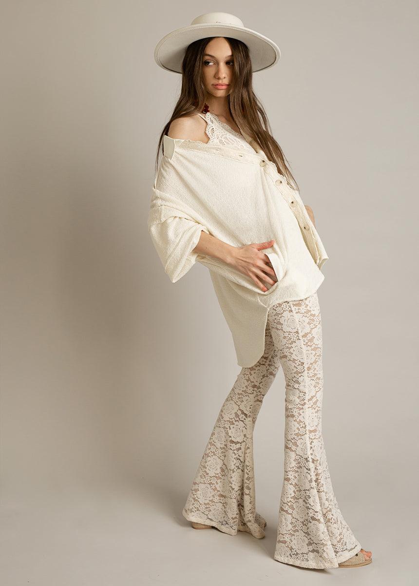 Abril Pant in Cream Female Product Image