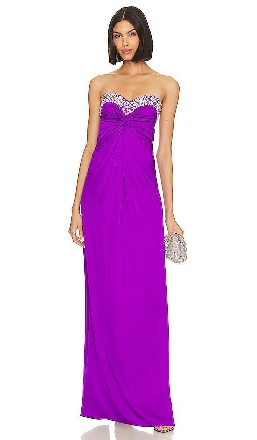 Hand-beaded Strapless Gown PatBO Product Image
