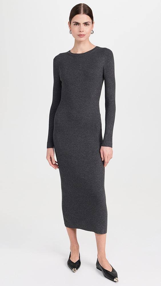 Enza Costa Silk Sweater Rib Crew Dress | Shopbop Product Image