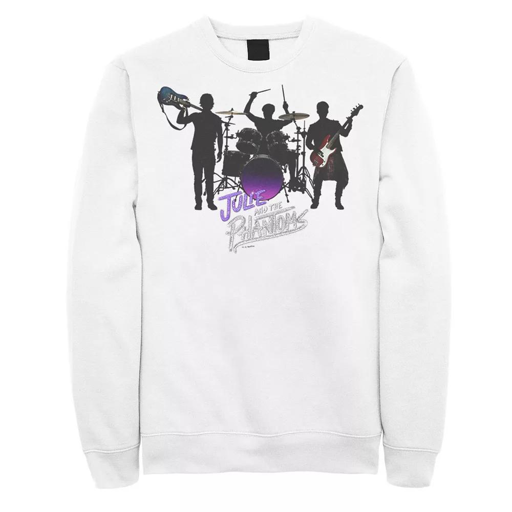 Men's Julie And The Phantoms Group Shot Logo Silhouette Sweatshirt, Size: Small, White Product Image