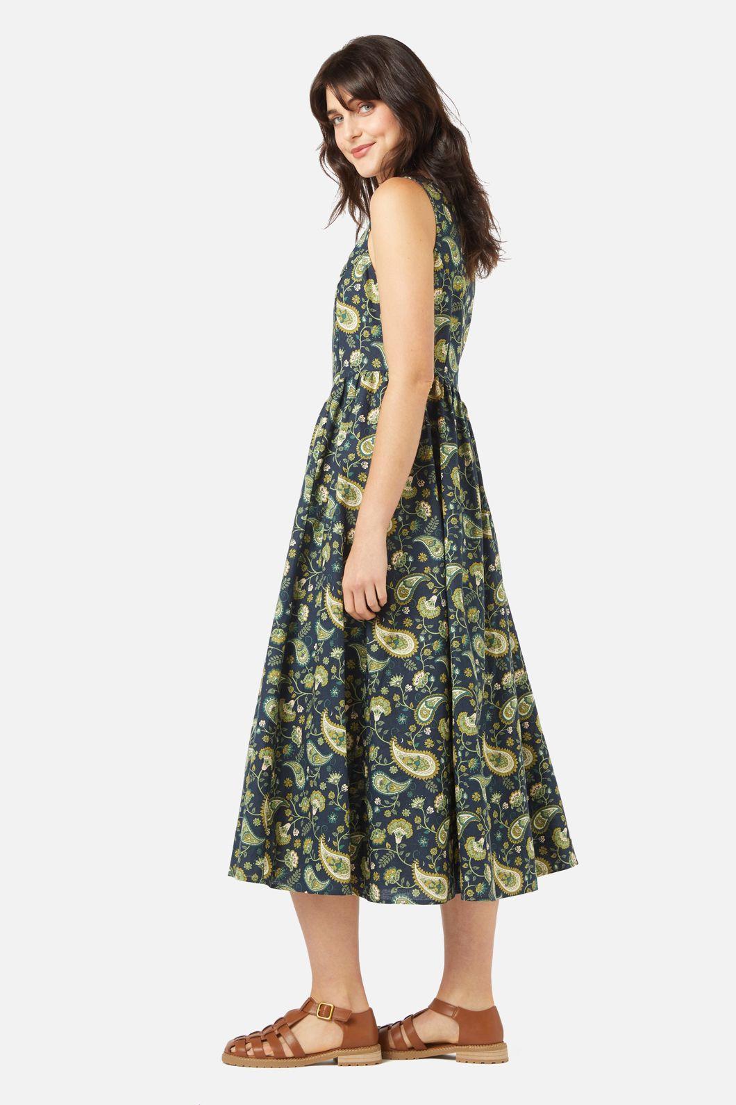 Boho Paisley Midi Dress Product Image