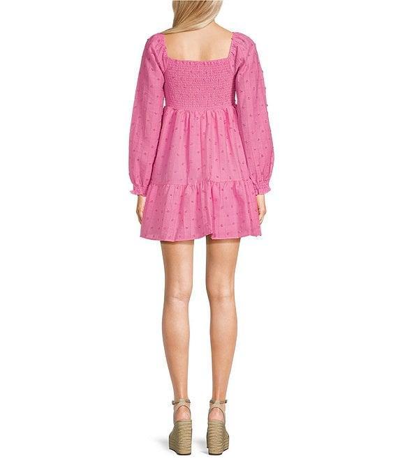 Midnight Doll Long Sleeve Smocked Bodice Dress Product Image