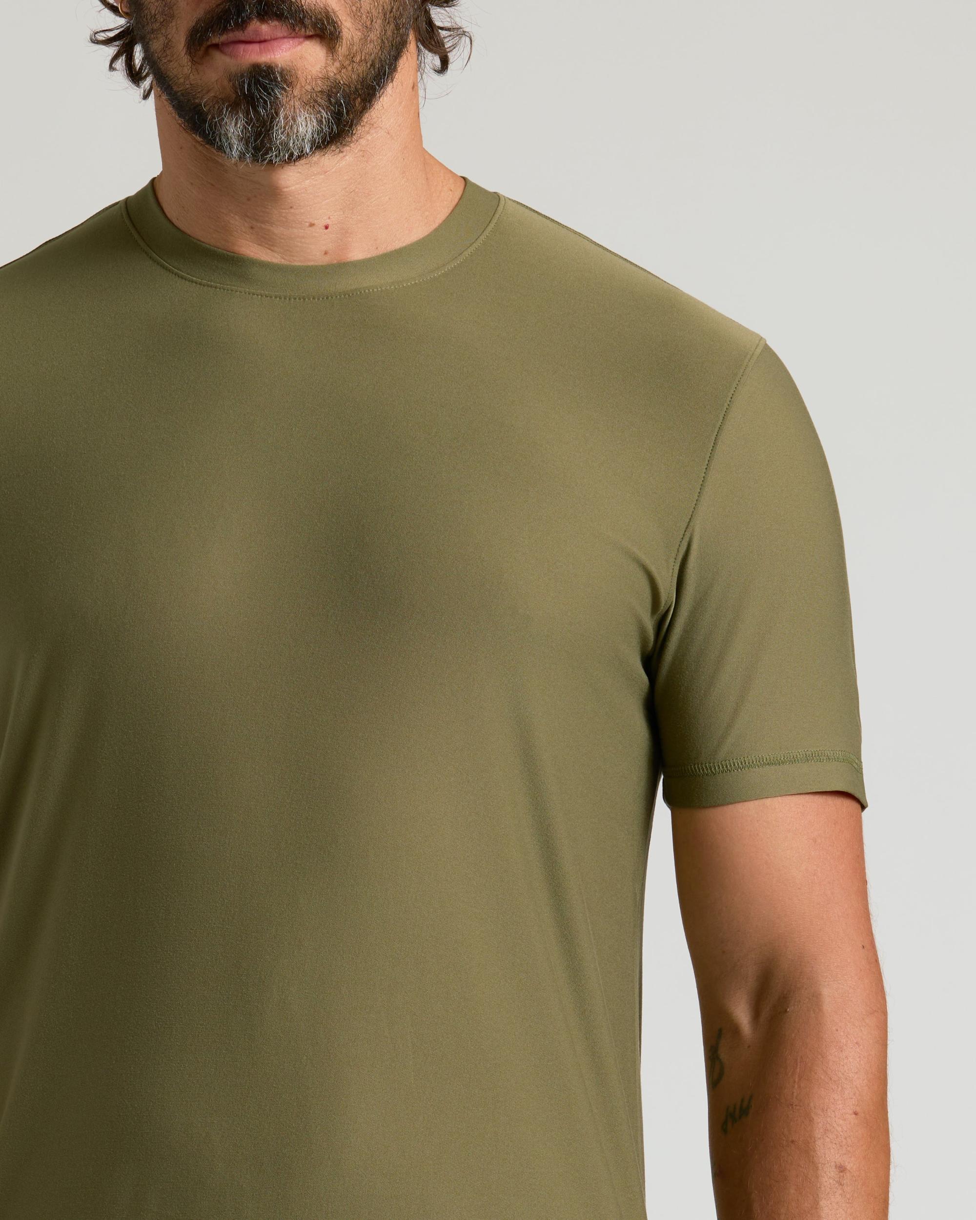 Military Green Active Crew Neck Tee Product Image